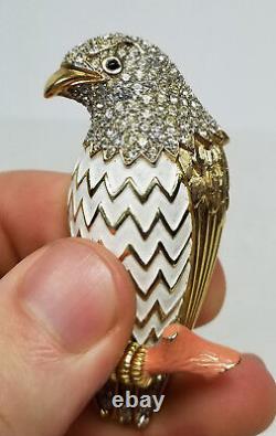 Vintage Jomaz Signed Costume Jewelry Bald Eagle Pin Pendant Brooch Bird