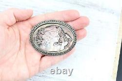 Vintage Judith Jack Sterling Silver 925 Carved Cameo Lady Bird Abalone Brooch