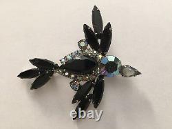 Vintage Juliana D&E Black Bird Brooch Pin
