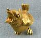 Vintage Lovely 3-d Baby Bird 18k Solid Yellow Gold Pin/brooch
