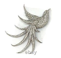 Vintage MB Exotic Pave Bird Pin Brooch Pendant