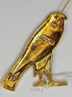 Vintage MMA Brooch Pin Enamel Egyptian Horus Metropolitan Museum Of Art Signed