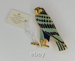 Vintage MMA Brooch Pin Enamel Egyptian Horus Metropolitan Museum Of Art Signed