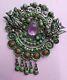 Vintage Mexican Original Matilde Poulat Turquouise Coral Amethyst Birds Brooch