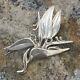 Vintage Ming's Hawaii Sterling Silver Large Bird Of Paradise Flower Brooch Rare