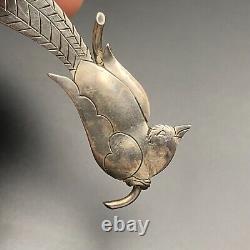 Vintage Modernist Pfeiffer Bird Sterling Silver Pin Brooch