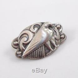 Vintage Norseland Sterling Silver Eagle Bird Swirl Pin Brooch LFD4