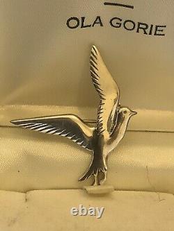 Vintage OLA GORIE-Sterling Silver-Sea Bird/ Bird Of Prey-In Flight-Brooch/ Pin