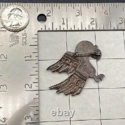 Vintage Rafael Melendez Parrot Bird Taxco 980 Sterling Silver Pin Brooch