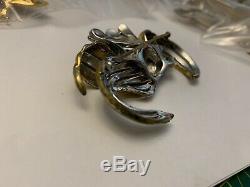 Vintage Rhinestone Bird Brooch Pin Designer 1940's Figural Jewelry Rare