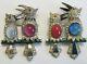 Vintage Rhinestone Bird Brooch Pins Great Jelly Belly Figural (two)