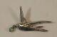 Vintage Sterling Silver 980 Victoria Taxco Flying Swallow Bird Brooch Pin Neat