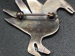 Vintage Southwestern Sterling Silver Bird Pin Brooch