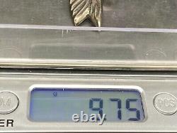 Vintage Southwestern Sterling Silver Stampwork Hummingbird Bird Pin Brooch