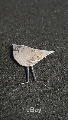 Vintage Sterling FHB Fat Bird Brooch/Pin Francis Holmes Boothby Handmade Signed