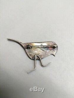 Vintage Sterling FHB Fat Bird Brooch Pin Francis Holmes Boothby Signed