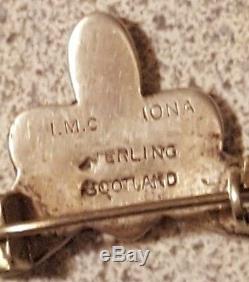Vintage Sterling Iona Scotland Brooch Celtic Knot Birds Iain MacCormack