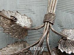 Vintage Sterling Silver 1933 Charles Horner Leaf & Lady Bird Spray Brooch