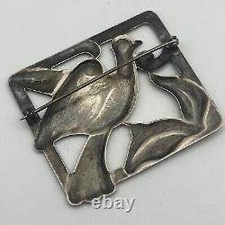 Vintage Sterling Silver Bird Brooch