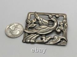 Vintage Sterling Silver Brooch Pin 925 Detailed Heavy Bird Animal