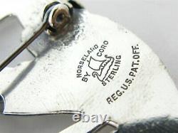 Vintage Sterling Silver Coro Norseland Bird Ladies Pin Brooch 31g B14