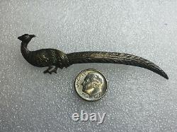 Vintage Sterling Victorian Era Bird Brooch Pin
