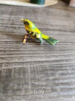 Vintage Takahashi Wood BIRD Pin Brooch Unsigned #1
