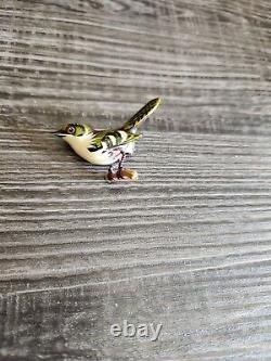 Vintage Takahashi Wood BIRD Pin Brooch Unsigned #2