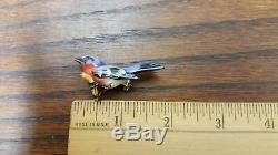 Vintage Takahashi blue bird pin brooch
