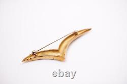 Vintage Tiffany & Co. Jewelry 18K Yellow Gold Seagull Bird Flying V Pin Brooch 2