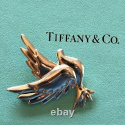 Vintage Tiffany & Co Paloma Picasso Silver Dove Bird Brooch