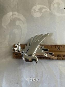Vintage Tiffany & Co. Sterling Silver 925 Paloma Picasso Dove Bird Brooch Pin T