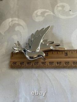 Vintage Tiffany & Co. Sterling Silver 925 Paloma Picasso Dove Bird Brooch Pin T