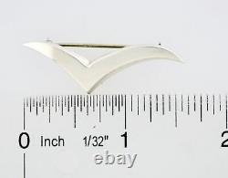Vintage Tiffany & Co Sterling Silver Bird Seagull Brooch Pin 1 1/8 With Pouch