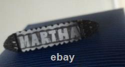 Vintage Victorian Whitby Jet Name Brooch c1890/1900 MARTHA