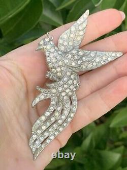 Vintage brooch Bird circa Antique 1930s Large 4 Inches Flying Bird Very Rare Pin