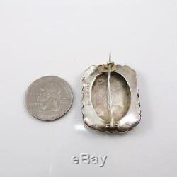 Vtg Antique Victorian Hand Chased Bird Scenic Sterling Silver Pin Brooch LFD4