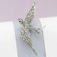 Vtg Art Deco French 2 Sterling Silver Swallow Bird Marcasite Brooch Pin