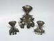 Vtg Truman Bailey Peru Sterling Silver Peacock Bird With Charms Brooch & Earrings