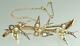 Wonderful Antique Edwardian 9k Gold Seed Pearl Swallows Bird Brooch Pin Pendant