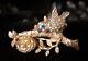 Wonderful Vintage Castlecliff Brooch, Bird With Pearls As Eggs In Bird's Nest